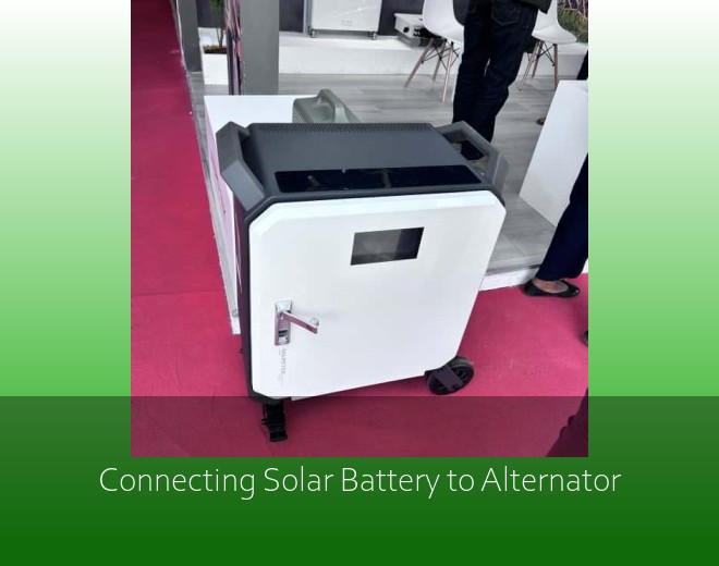 Connecting Solar Battery to Alternator