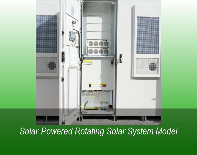 Solar-Powered Rotating Solar System Model