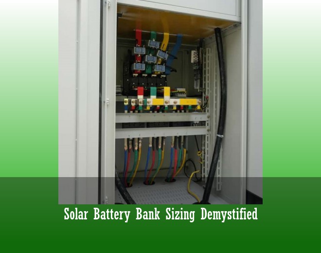 Solar Battery Bank Sizing Demystified