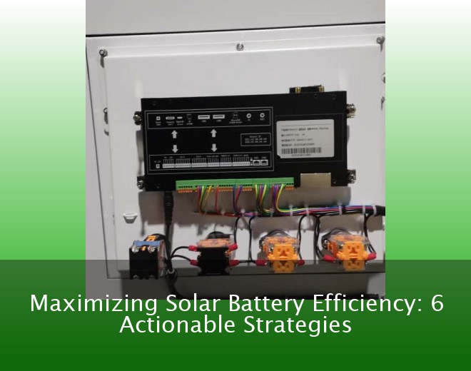 Maximizing Solar Battery Efficiency: 6 Actionable Strategies