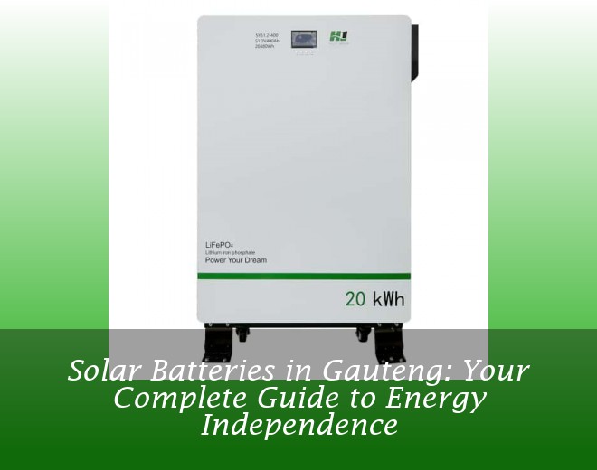 Solar Batteries in Gauteng: Your Complete Guide to Energy Independence