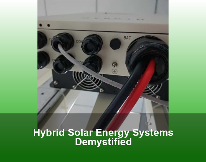 Hybrid Solar Energy Systems Demystified