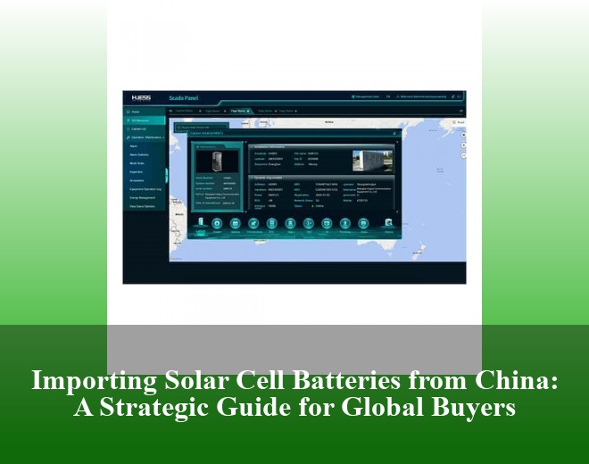 Importing Solar Cell Batteries from China: A Strategic Guide for Global Buyers