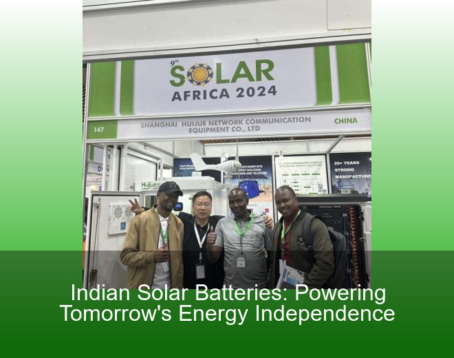 Indian Solar Batteries: Powering Tomorrow's Energy Independence