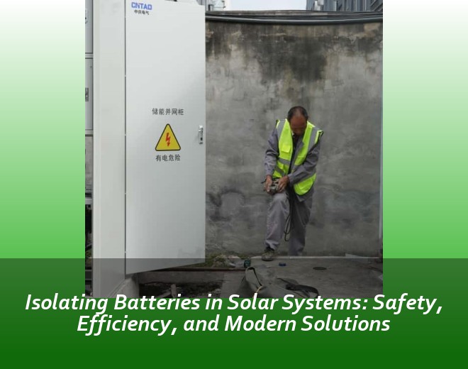Isolating Batteries in Solar Systems: Safety, Efficiency, and Modern Solutions