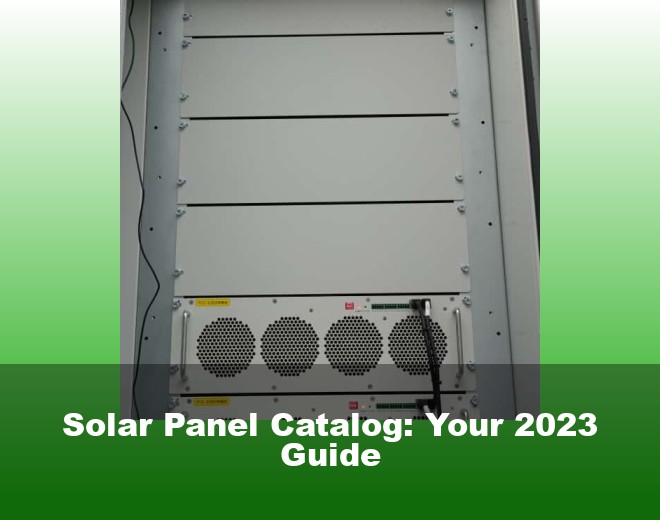 Solar Panel Catalog: Your 2023 Guide