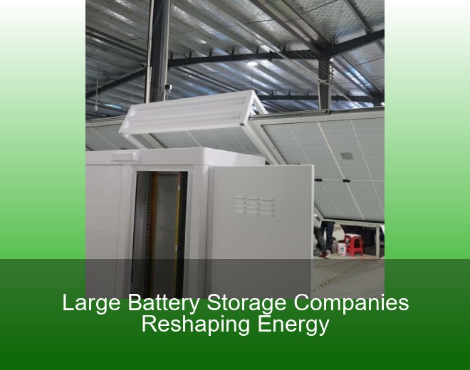 Large Battery Storage Companies Reshaping Energy
