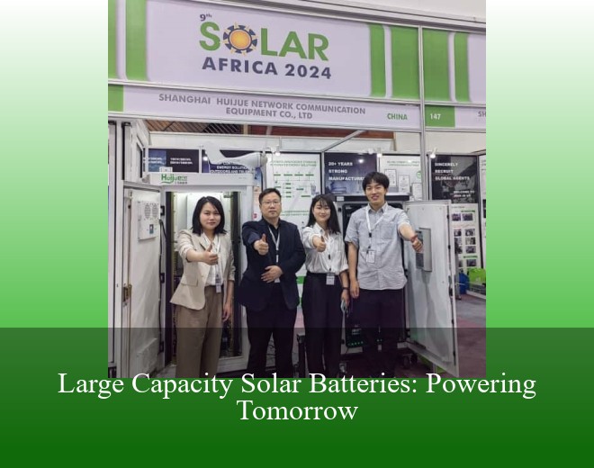 Large Capacity Solar Batteries: Powering Tomorrow