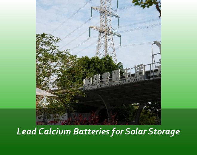 Lead Calcium Batteries for Solar Storage