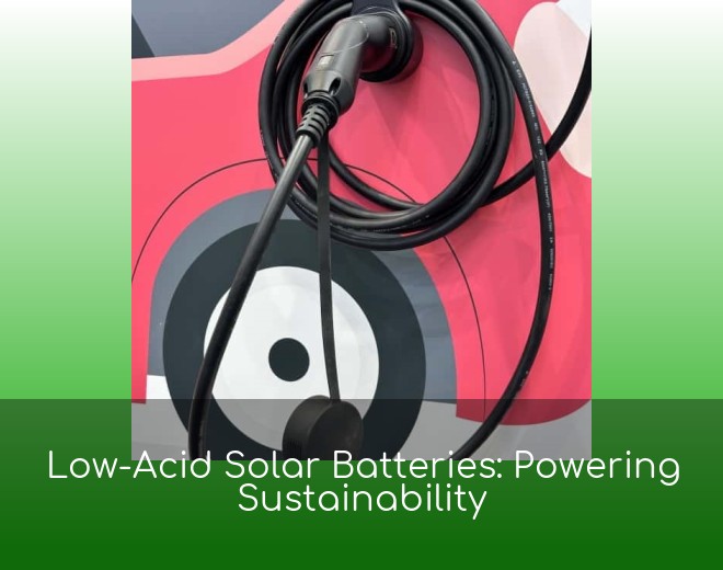 Low-Acid Solar Batteries: Powering Sustainability