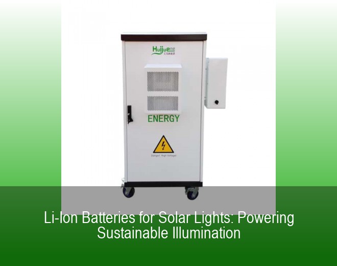 Li-Ion Batteries for Solar Lights: Powering Sustainable Illumination