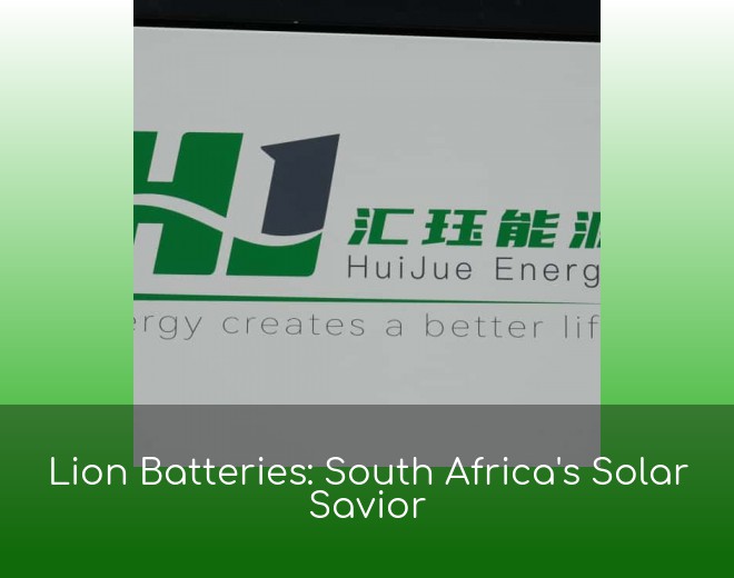 Lion Batteries: South Africa's Solar Savior