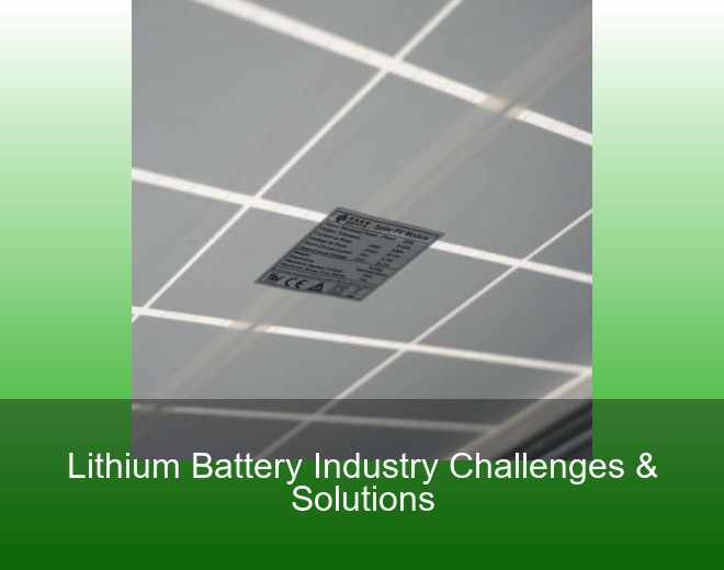 Lithium Battery Industry Challenges & Solutions