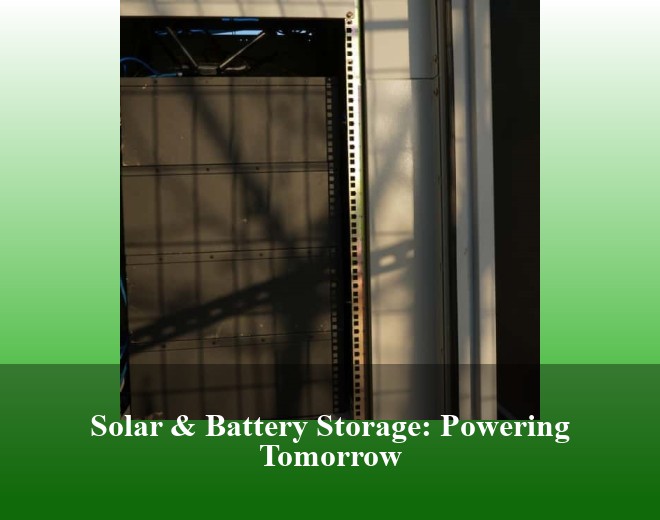 Solar & Battery Storage: Powering Tomorrow