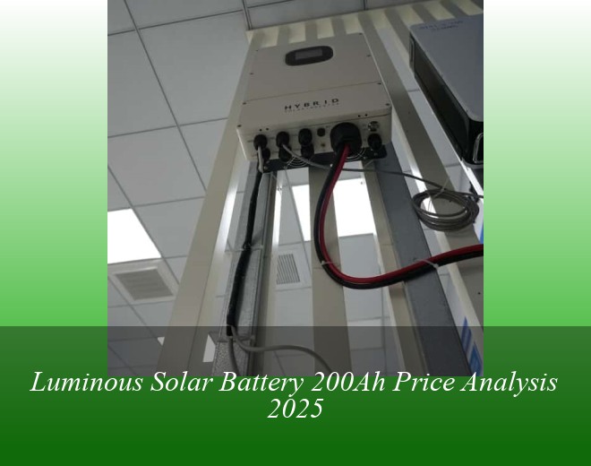Luminous Solar Battery 200Ah Price Analysis 2025
