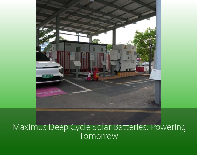 Maximus Deep Cycle Solar Batteries: Powering Tomorrow