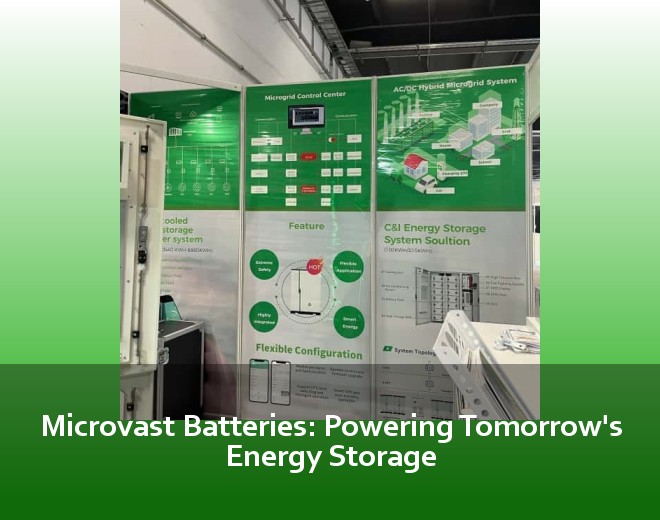 Microvast Batteries: Powering Tomorrow's Energy Storage
