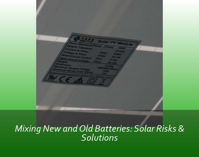 Mixing New and Old Batteries: Solar Risks & Solutions