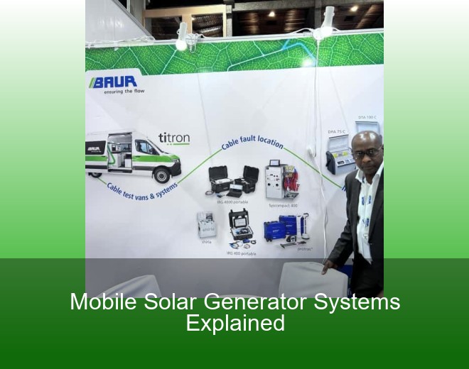 Mobile Solar Generator Systems Explained