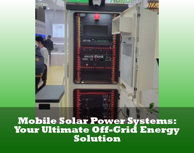 Mobile Solar Power Systems: Your Ultimate Off-Grid Energy Solution