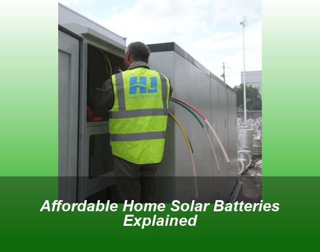 Affordable Home Solar Batteries Explained
