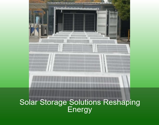 Solar Storage Solutions Reshaping Energy