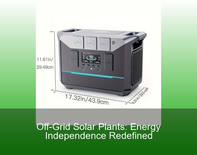 Off-Grid Solar Plants: Energy Independence Redefined