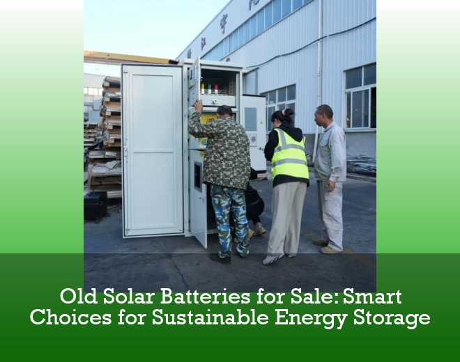Old Solar Batteries for Sale: Smart Choices for Sustainable Energy Storage
