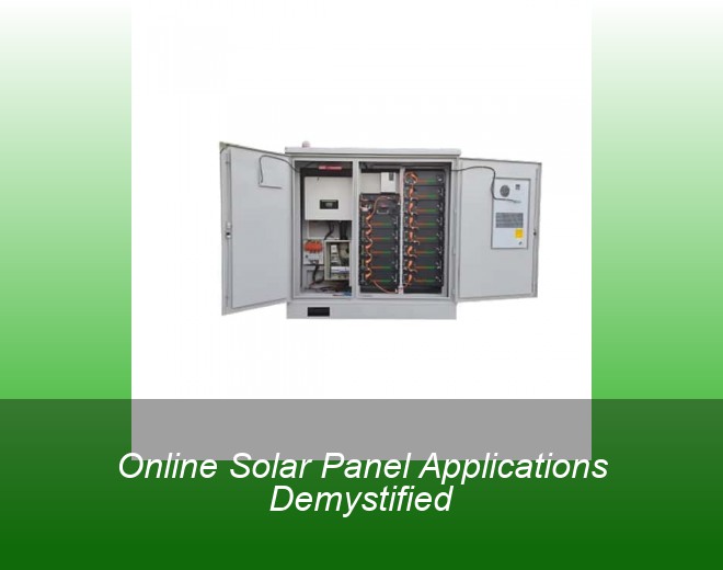 Online Solar Panel Applications Demystified