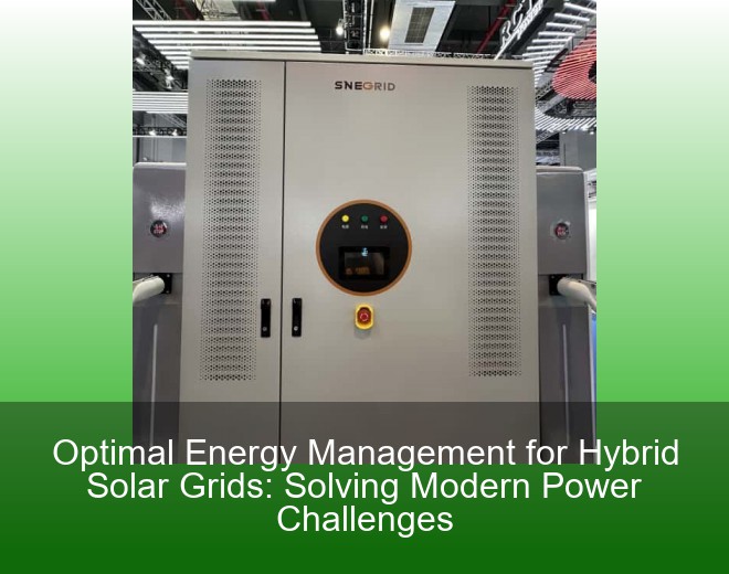 Optimal Energy Management for Hybrid Solar Grids: Solving Modern Power Challenges