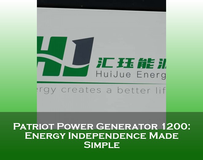 Patriot Power Generator 1200: Energy Independence Made Simple