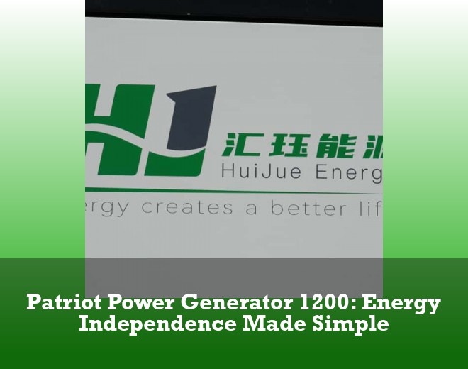 Patriot Power Generator 1200: Energy Independence Made Simple