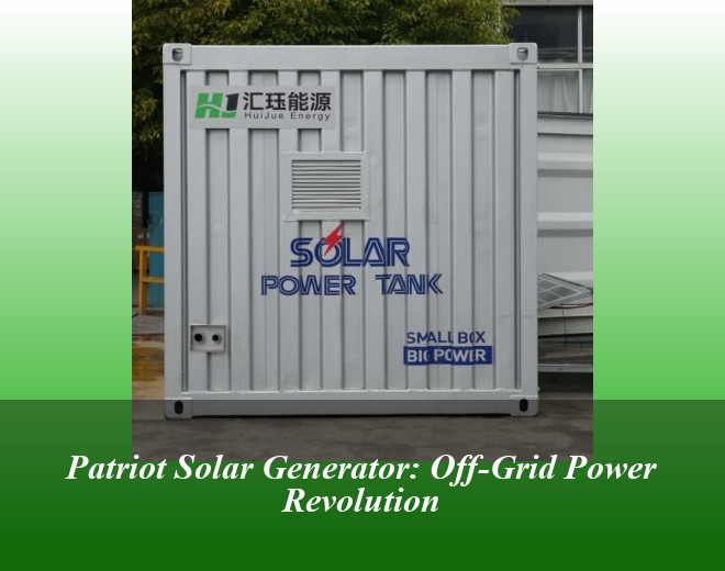 Patriot Solar Generator: Off-Grid Power Revolution