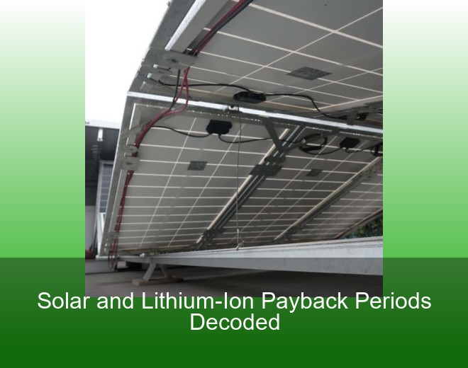 Solar and Lithium-Ion Payback Periods Decoded
