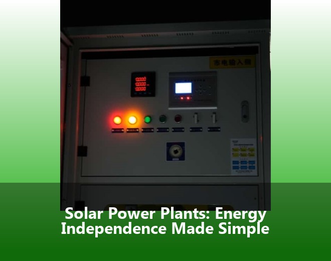 Solar Power Plants: Energy Independence Made Simple