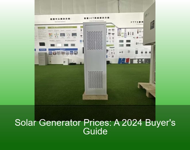 Solar Generator Prices: A 2024 Buyer's Guide