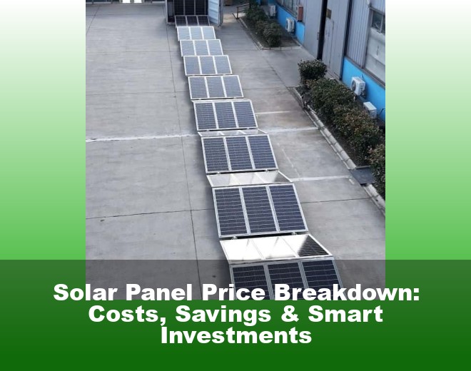 Solar Panel Price Breakdown: Costs, Savings & Smart Investments