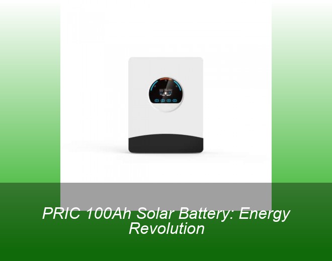 PRIC 100Ah Solar Battery: Energy Revolution