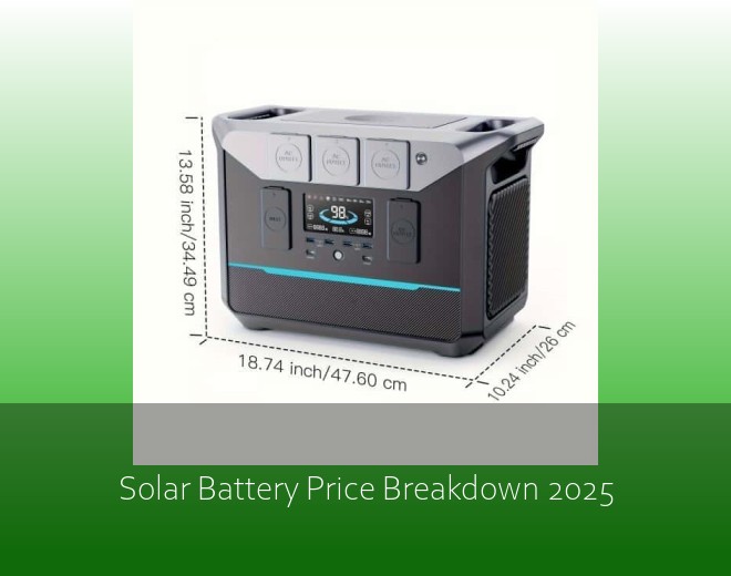 Solar Battery Price Breakdown 2025