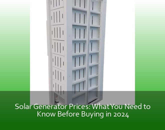 Solar Generator Prices: What You Need to Know Before Buying in 2024