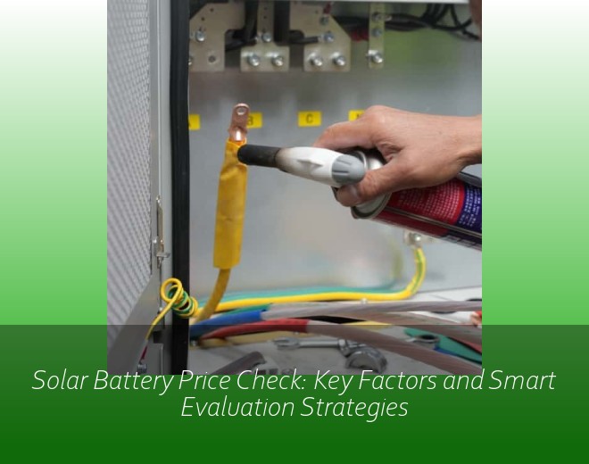 Solar Battery Price Check: Key Factors and Smart Evaluation Strategies
