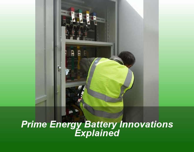 Prime Energy Battery Innovations Explained