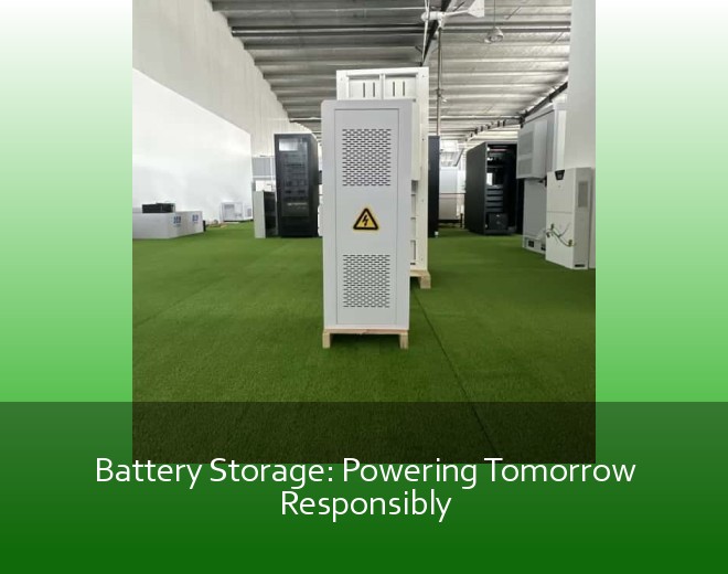 Battery Storage: Powering Tomorrow Responsibly