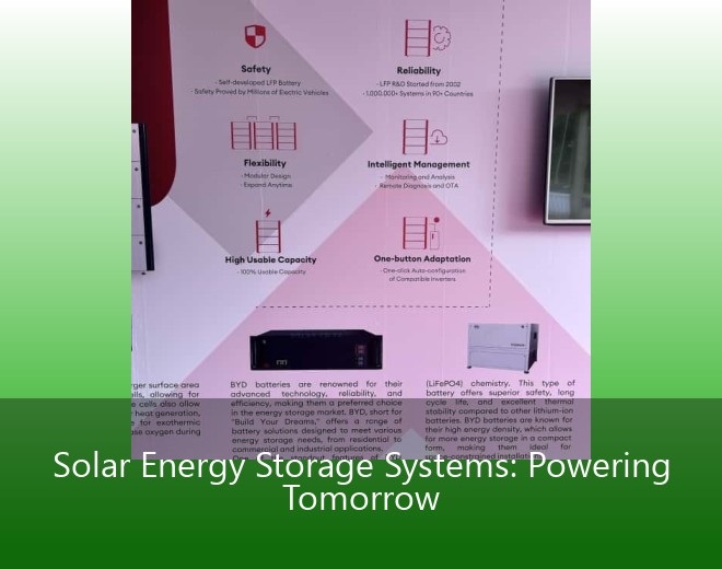 Solar Energy Storage Systems: Powering Tomorrow