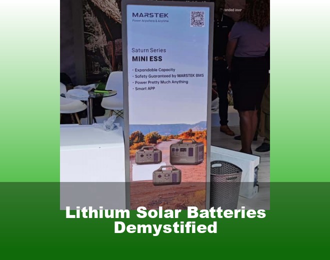 Lithium Solar Batteries Demystified