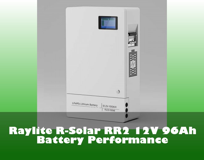 Raylite R-Solar RR2 12V 96Ah Battery Performance