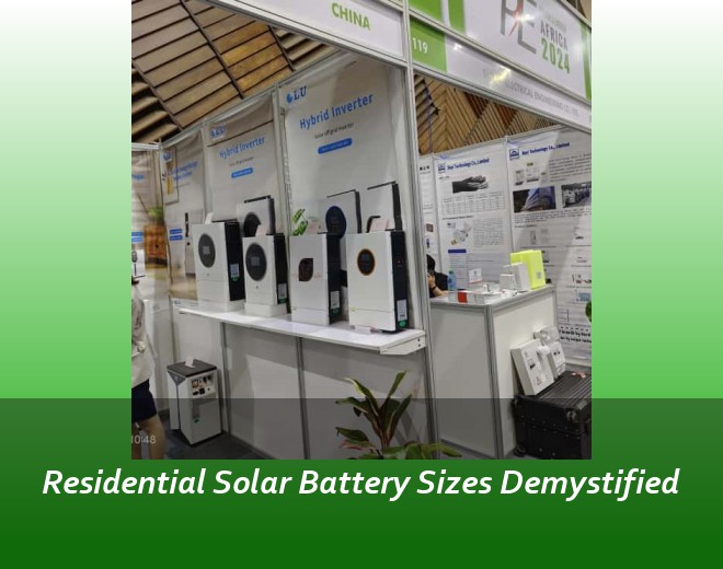 Residential Solar Battery Sizes Demystified
