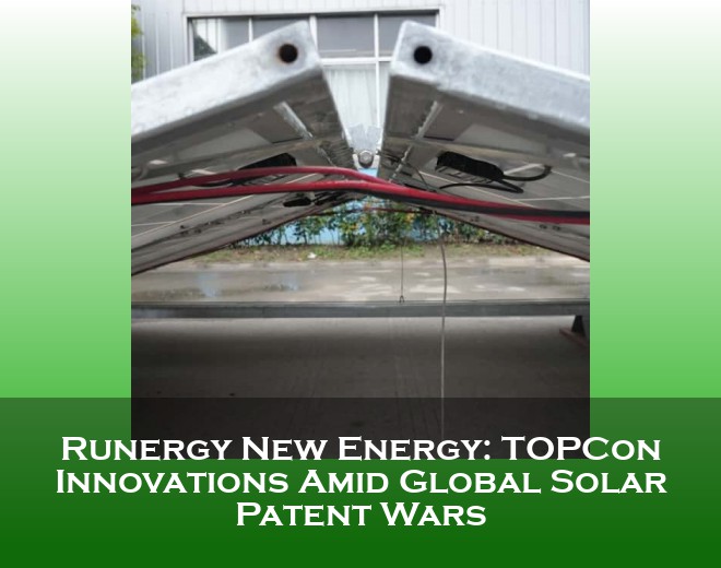 Runergy New Energy: TOPCon Innovations Amid Global Solar Patent Wars