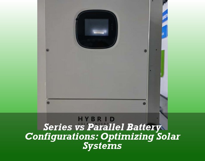 Series vs Parallel Battery Configurations: Optimizing Solar Systems