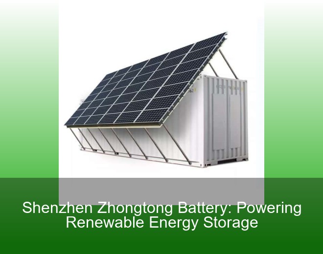 Shenzhen Zhongtong Battery: Powering Renewable Energy Storage